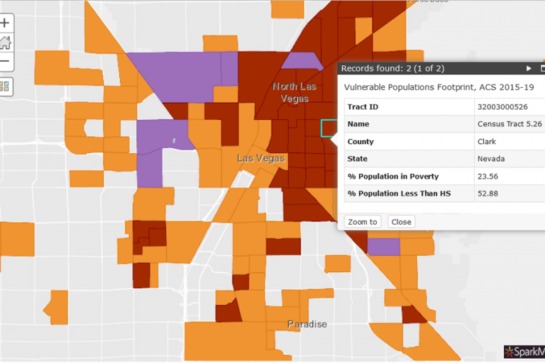 vulnerable population tool screenshot