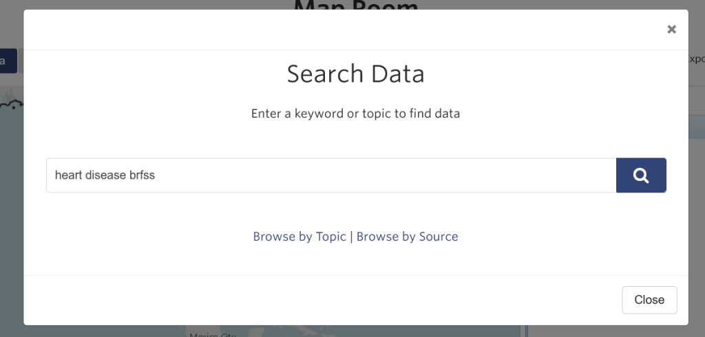 search data window