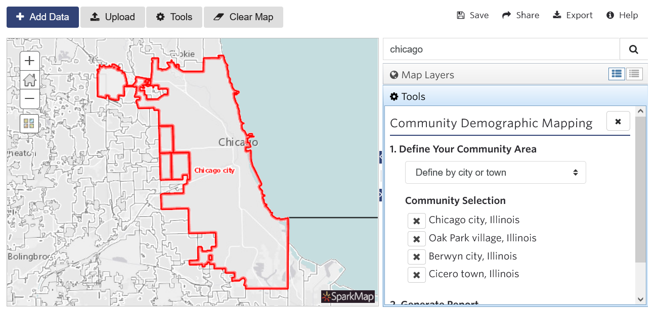 How to Use the Community Demographic Mapping Tool - SparkMap