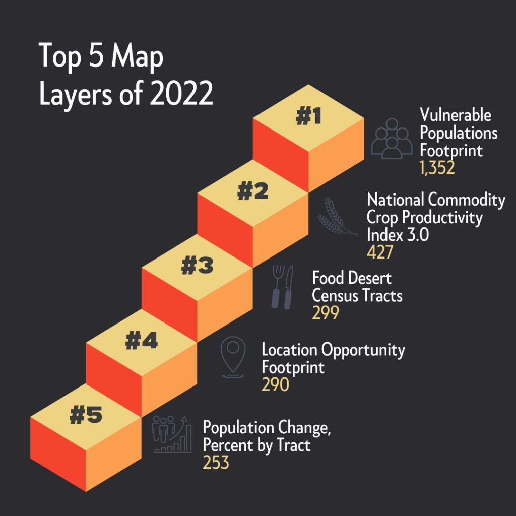 SparkMap 2022 top 5 map layers