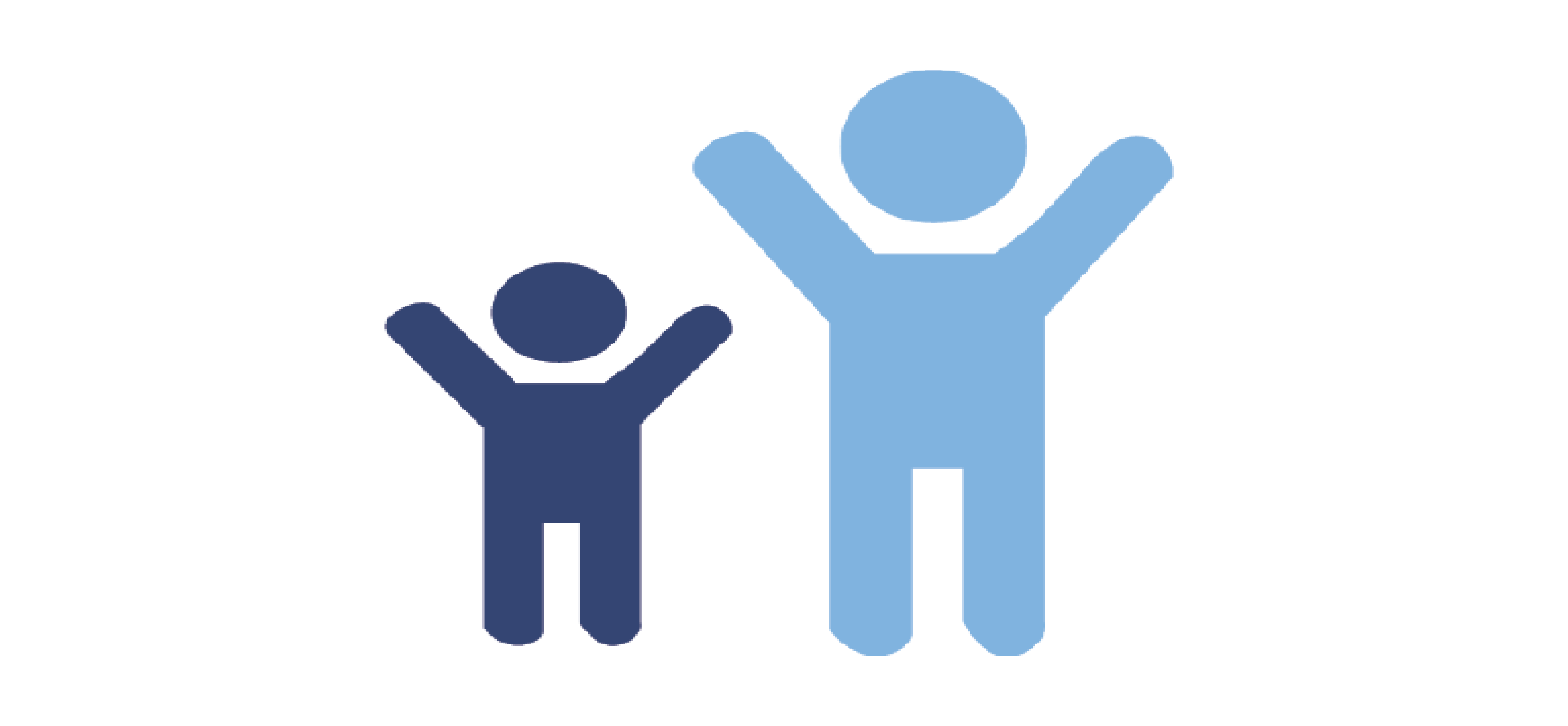 Illustration of a parent and child