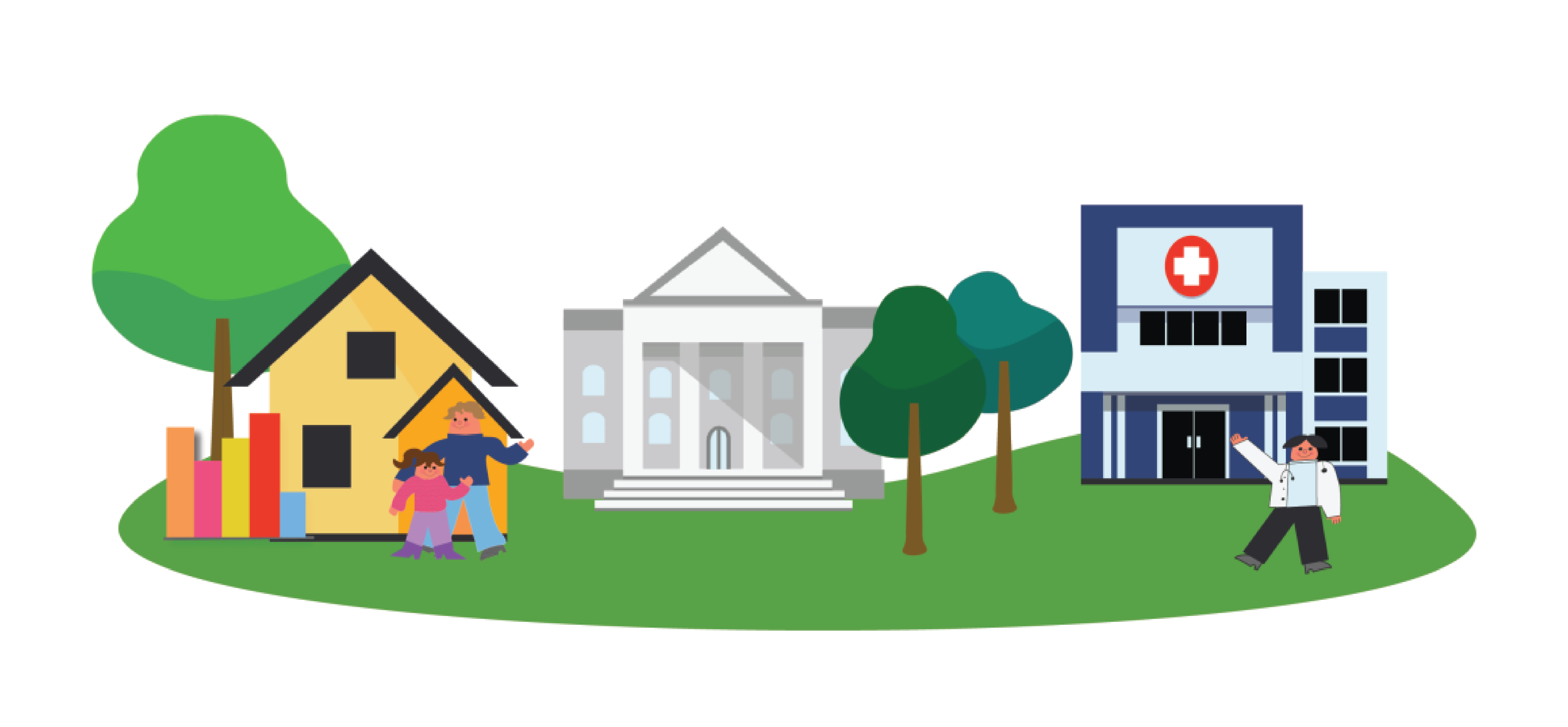 Illustration of a neighborhood