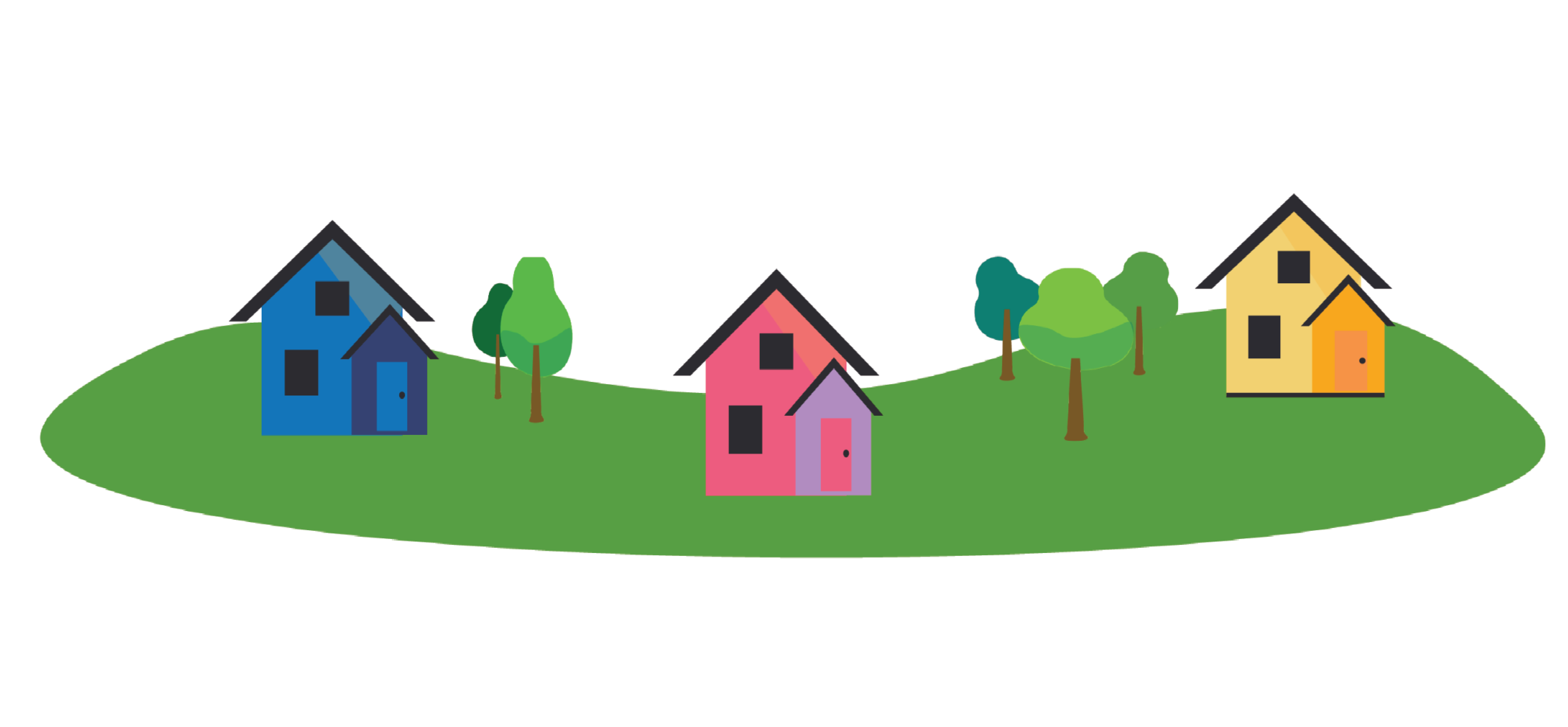 Illustration of houses