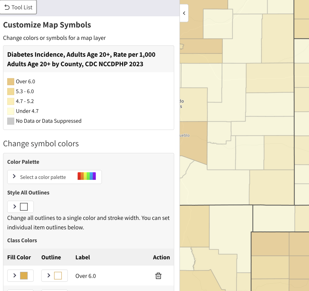 Customize Map Symbols settings